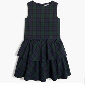 CrewCuts Girls Poplin Black Watch Plaid Dress Size 8 NWT